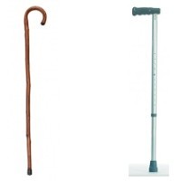 wooden and metal walking canes for men