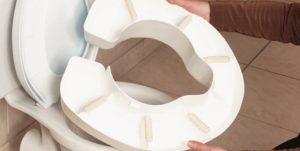 NRS Healthcare Novelle Portable Clip-On Raised Toilet Seat