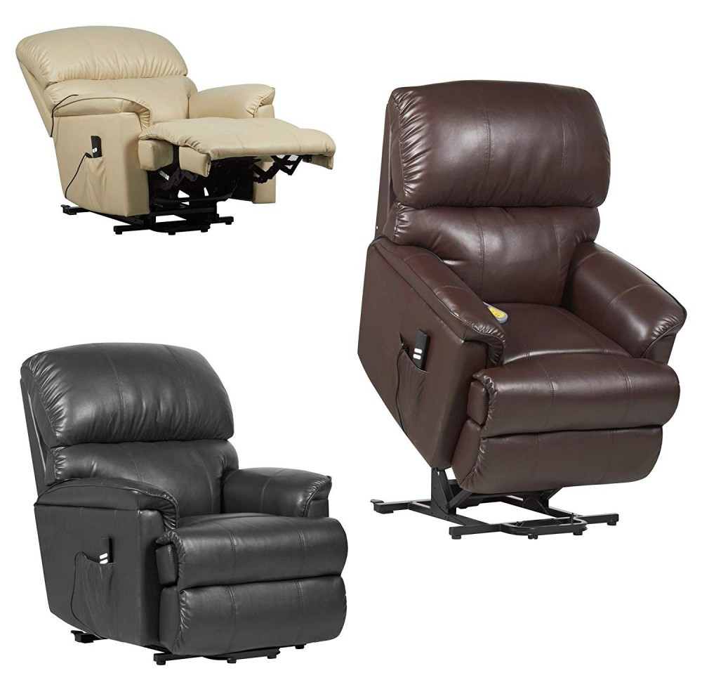 canterbury dual motor leather riser recliner chair