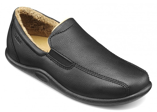 Hotter Men's Relax Low Top Leather Slippers