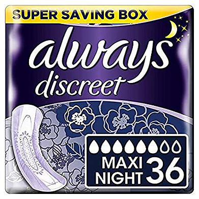Always Discreet Maxi Night Incontinence Pads for Women