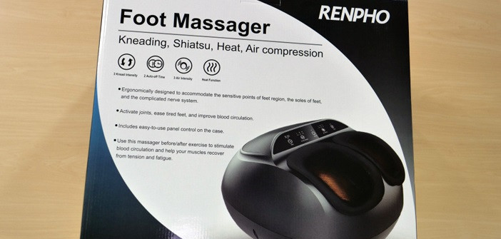 The different settings available on the Renpho Foot Massager